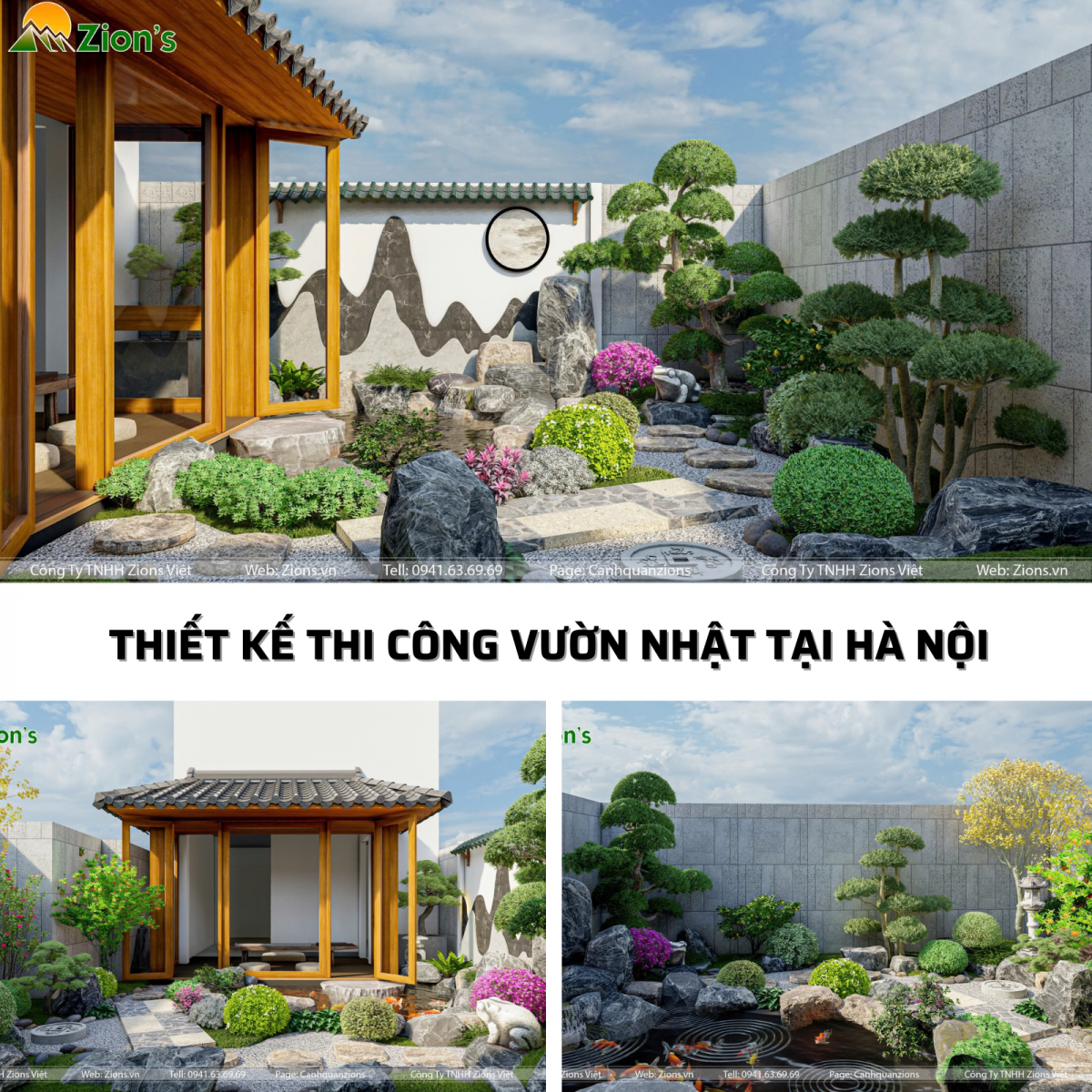 Thiết kế sân vườn Nhật Bản tại Hà Nội